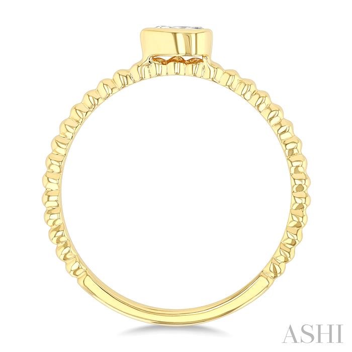 Bead Bijoux Pear Shape East-West Bezel Set Petite Diamond Fashion Ring