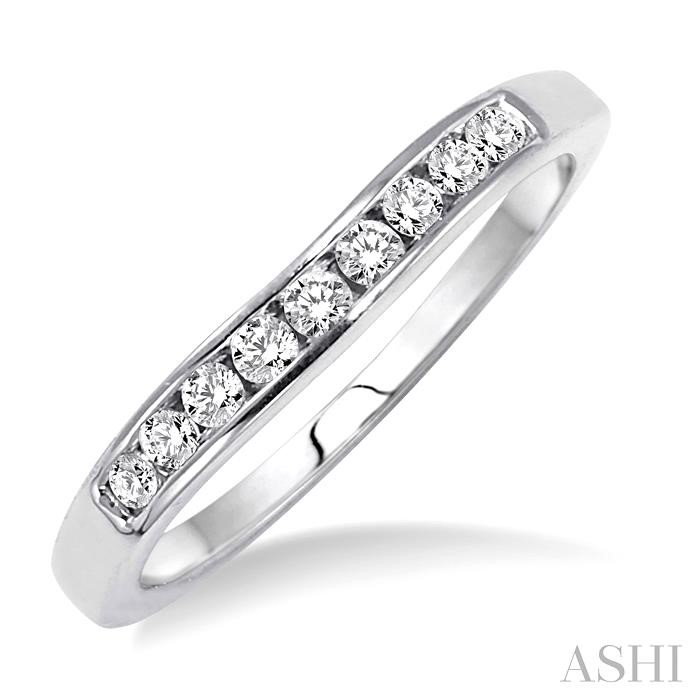 CHANNEL SET CURVED DIAMOND WEDDING BAND