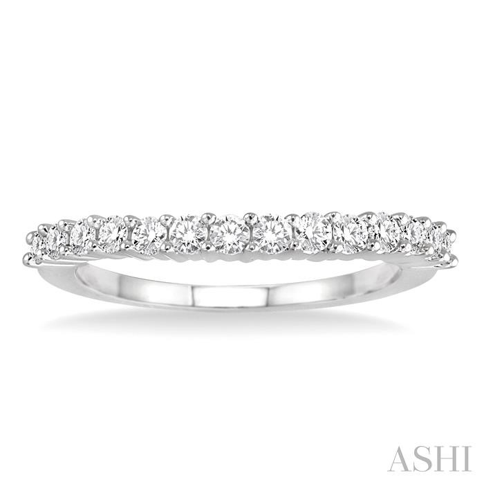 Curved Diamond Wedding Band-2