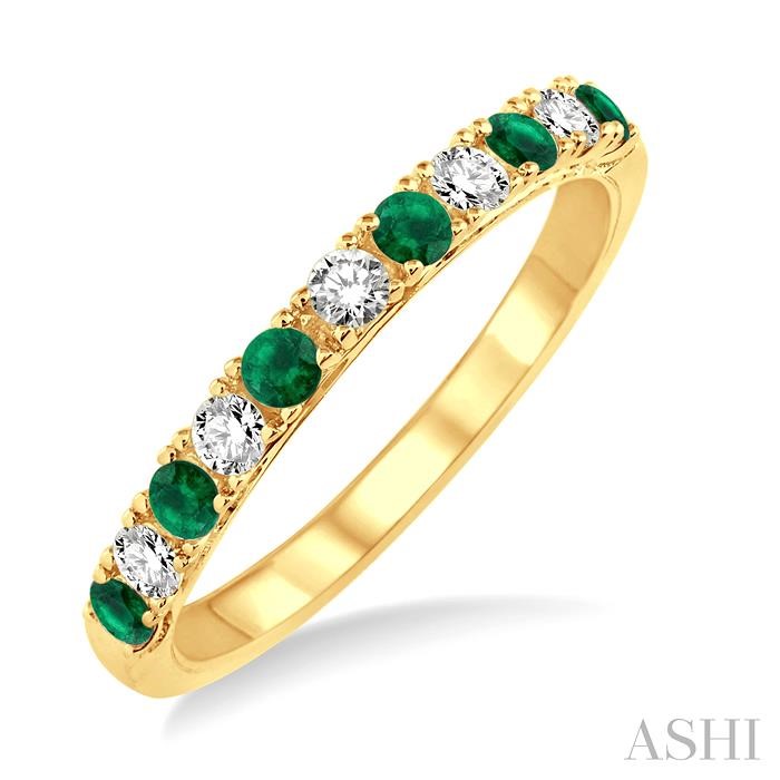 GEMSTONE & DIAMOND WEDDING BAND