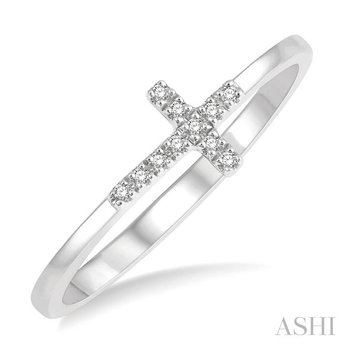 SIDEWAY CROSS DIAMOND RING