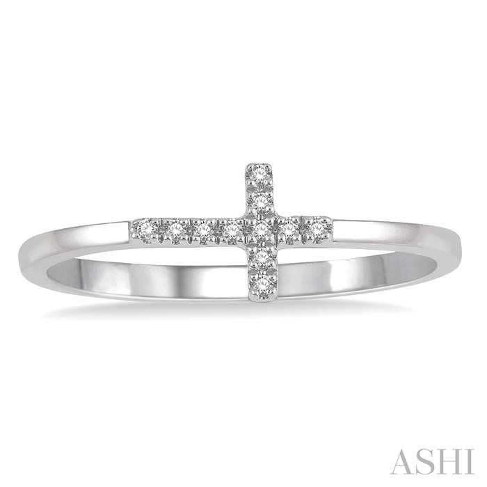 Sideway Cross Diamond Fashion Ring-2