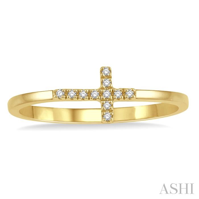 Sideway Cross Diamond Fashion Ring-2