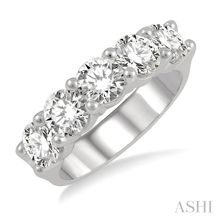 5 STONE DIAMOND WEDDING BAND