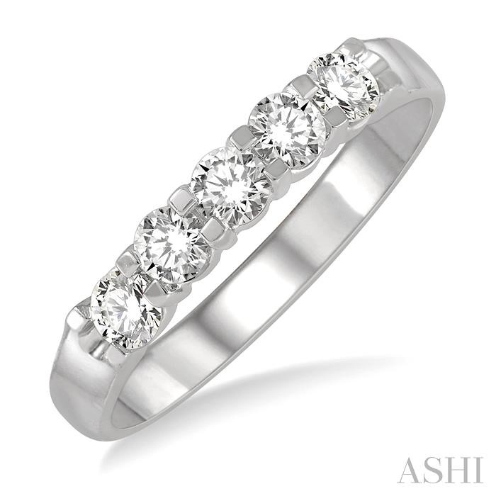 5 STONE DIAMOND WEDDING BAND