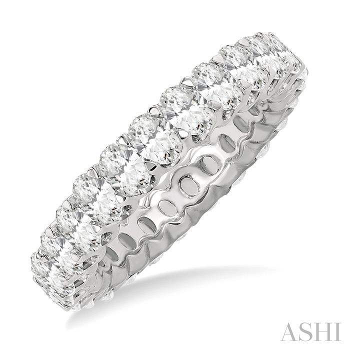 OVAL SHAPE ETERNITY DIAMOND WEDDING BAND