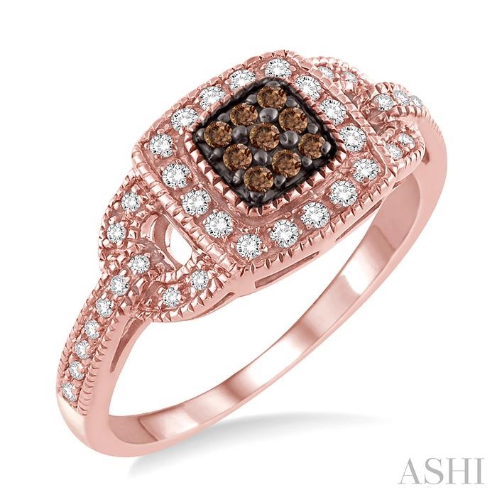 CHAMPAGNE HALO DIAMOND FASHION RING