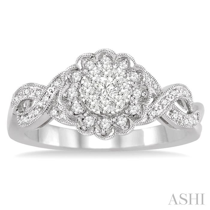 Round Shape Halo Lovebright Diamond Ring-2