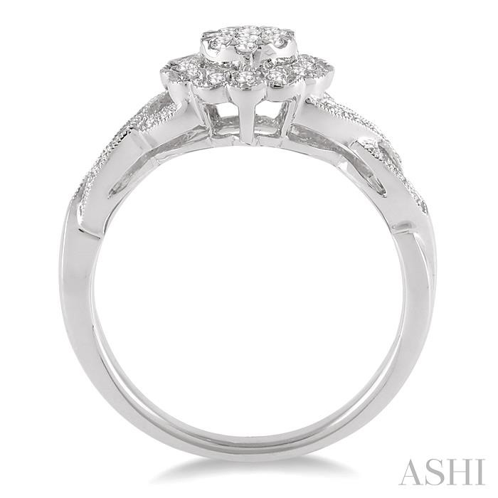Round Shape Halo Lovebright Diamond Ring-3