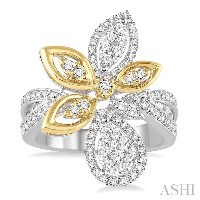 Flower Halo Lovebright Diamond Fashion Ring-2