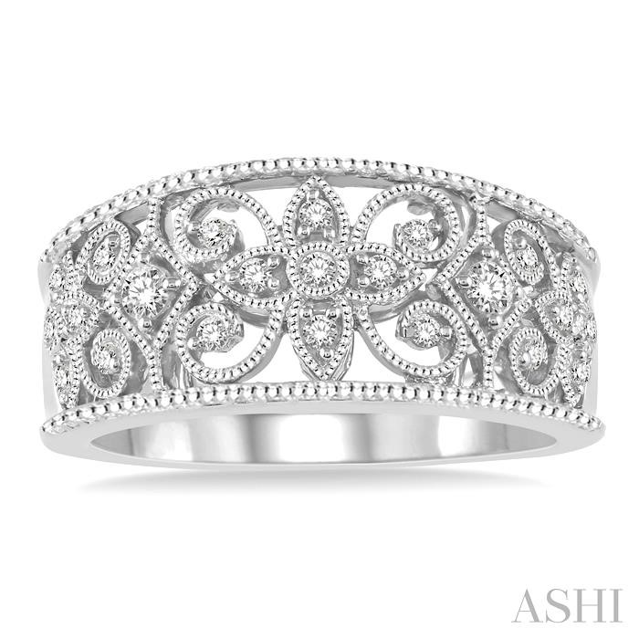Floral Lattice Diamond Fashion Ring