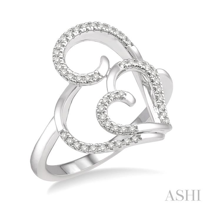 DOUBLE HEART SHAPE DIAMOND FASHION RING