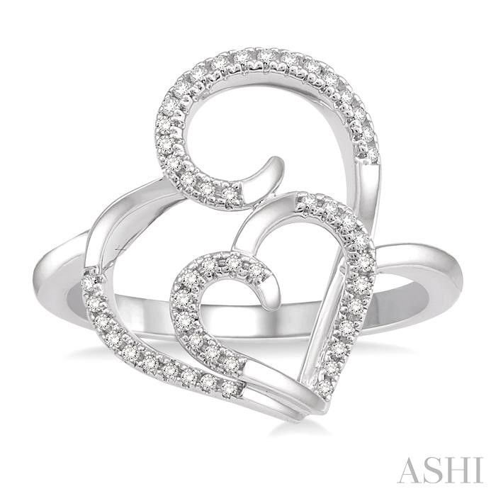 Double Heart Shape Diamond Fashion Ring-2