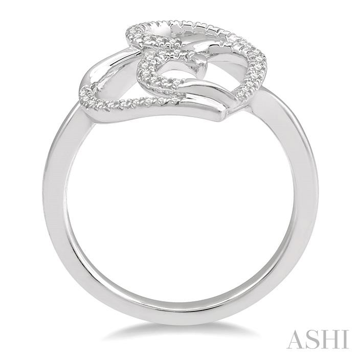 Double Heart Shape Diamond Fashion Ring-3