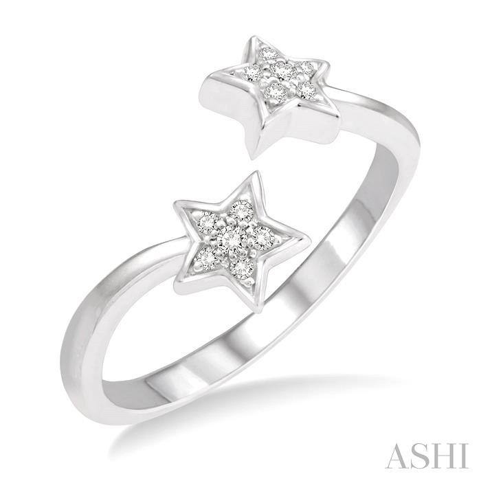 TWIN STAR DIAMOND FASHION OPEN RING