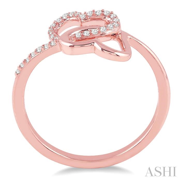 Twin Heart Shape Diamond Fashion Ring-3