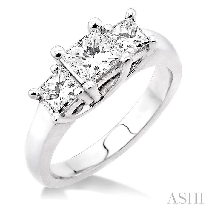 PRINCESS SHAPE PAST PRESENT & FUTURE DIAMOND RING