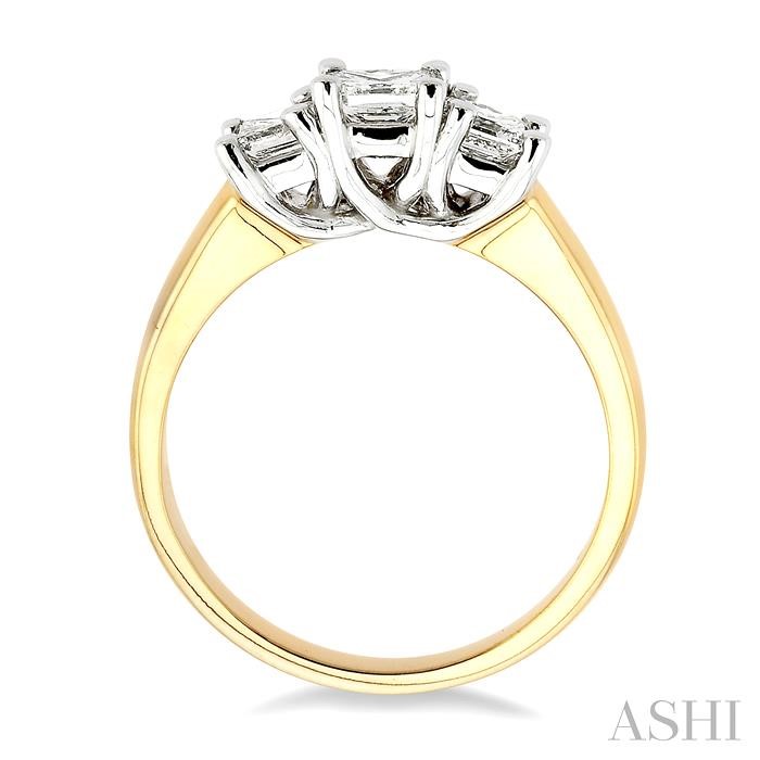Princess Shape Past Present & Future Diamond Engagement Ring-3