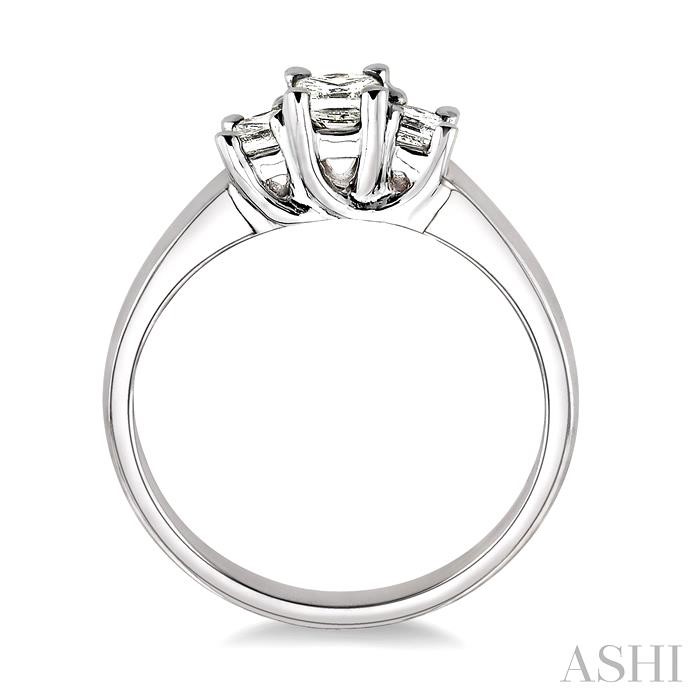Princess Shape Past Present & Future Diamond Engagement Ring-3