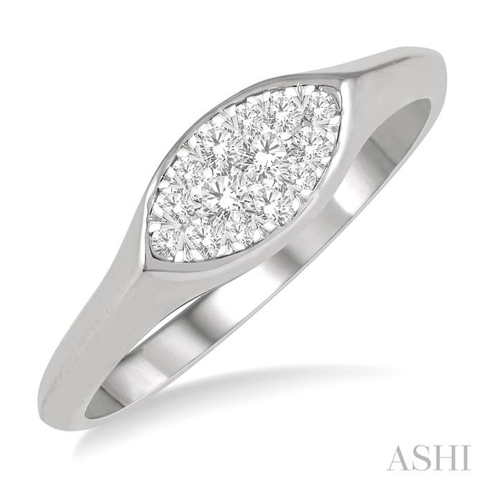 MARQUISE SHAPE LOVEBRIGHT ESSENTIAL DIAMOND SIGNET RING