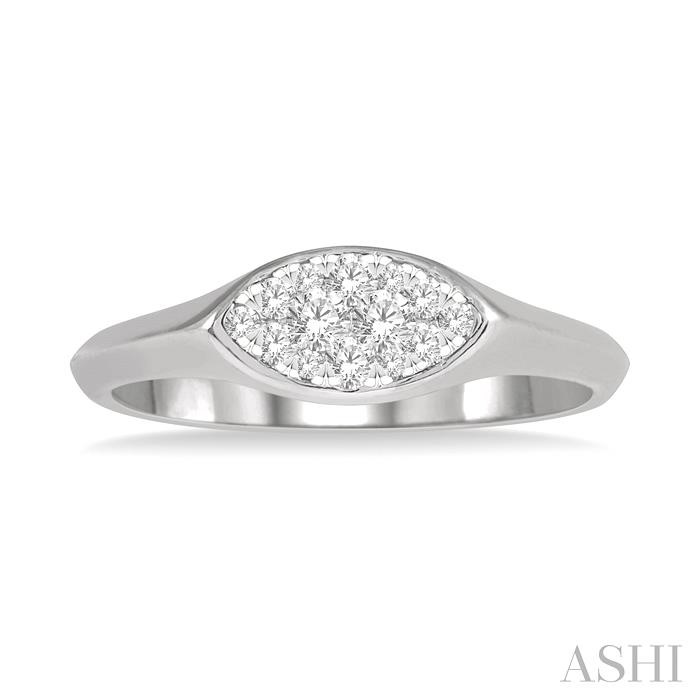 Marquise Shape Lovebright Essential Diamond Signet Ring-2