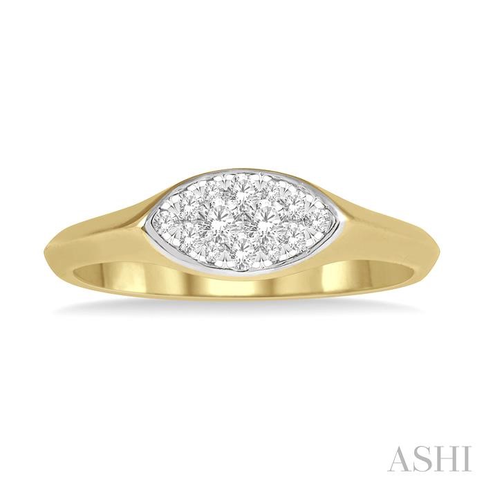 Marquise Shape Lovebright Essential Diamond Signet Ring-2