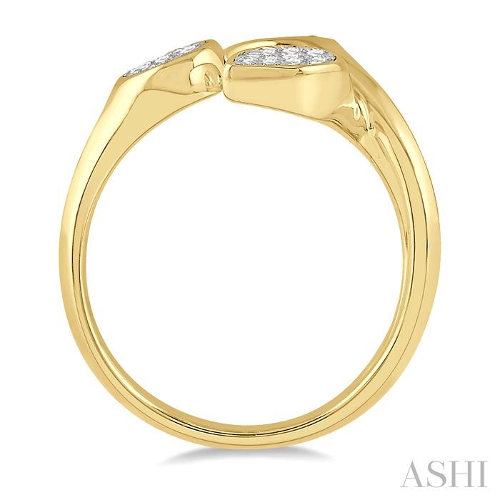Mixed Shape Lovebright Diamond Fashion Open Ring-3