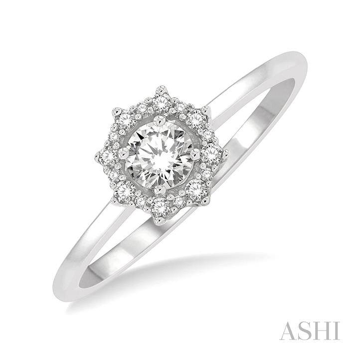 ROUND SHAPE HALO DIAMOND FASHION RING