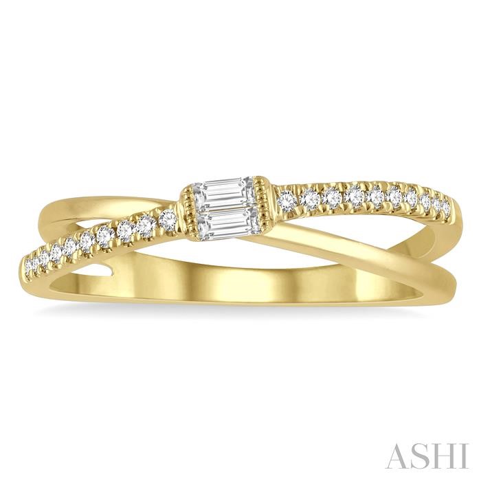 Criss Cross Baguette Diamond Fashion Ring-2