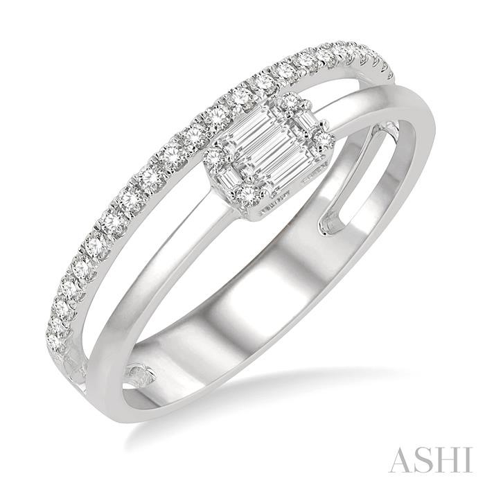 DOUBLE ROW EAST-WEST FUSION DIAMOND RING