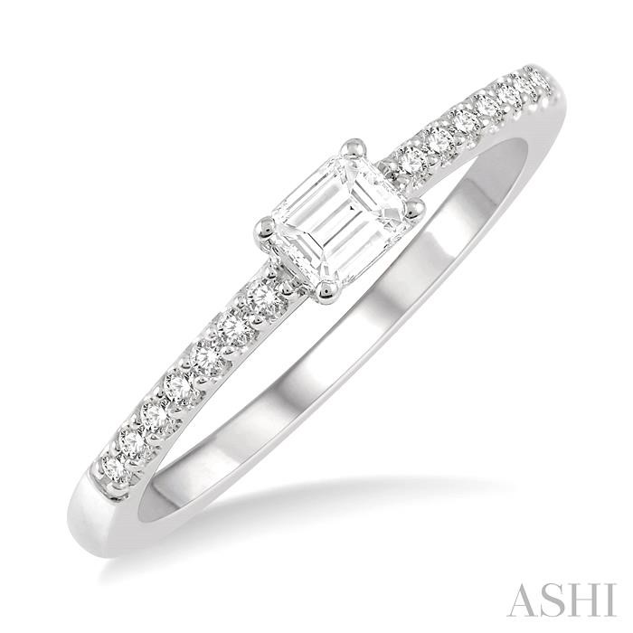 LIGHT WEIGHT DIAMOND EAST WEST STACK FASHION RING