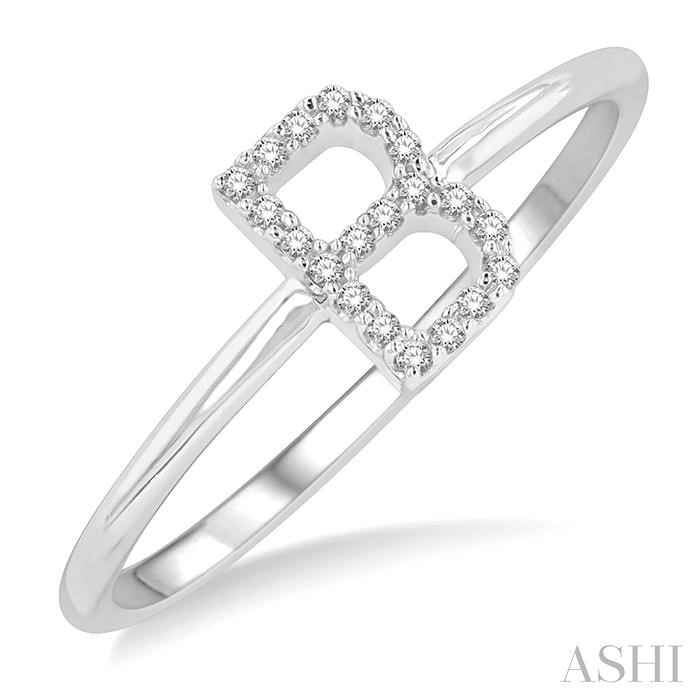 Block 'B' Initial Diamond Ring