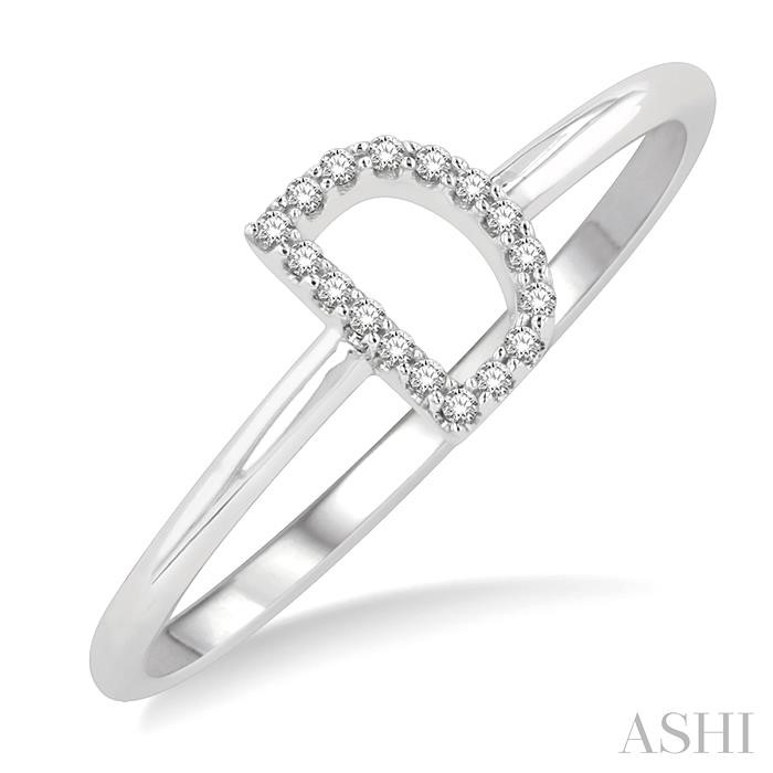 Block 'D' Initial Diamond Ring