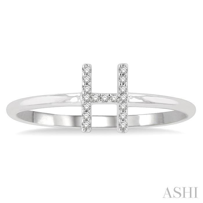 Block 'H' Initial Diamond Ring-2