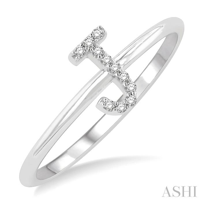 Block 'J' Initial Diamond Ring
