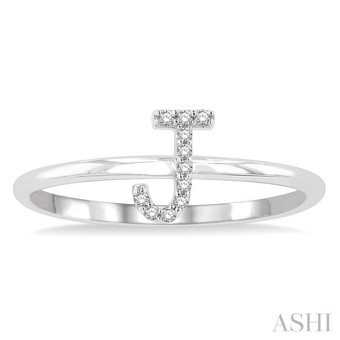 Block 'J' Initial Diamond Ring-2