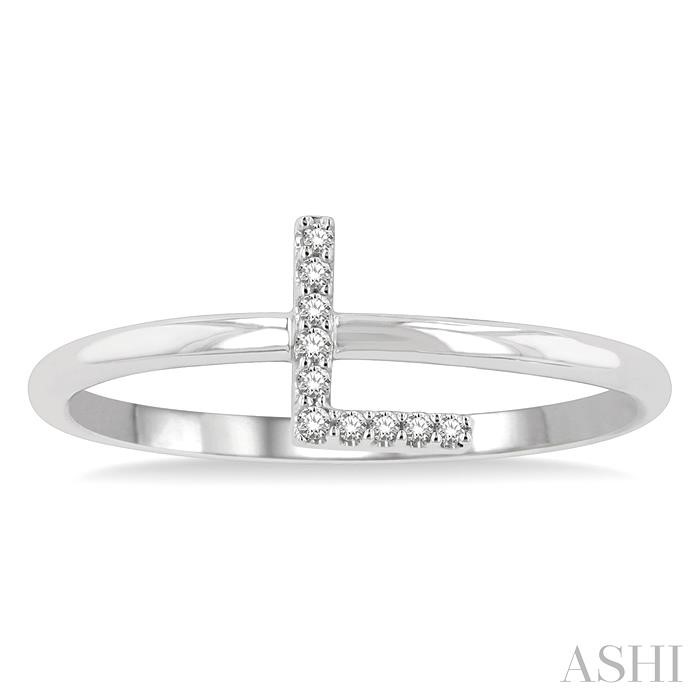 Block 'L' Initial Diamond Ring-2