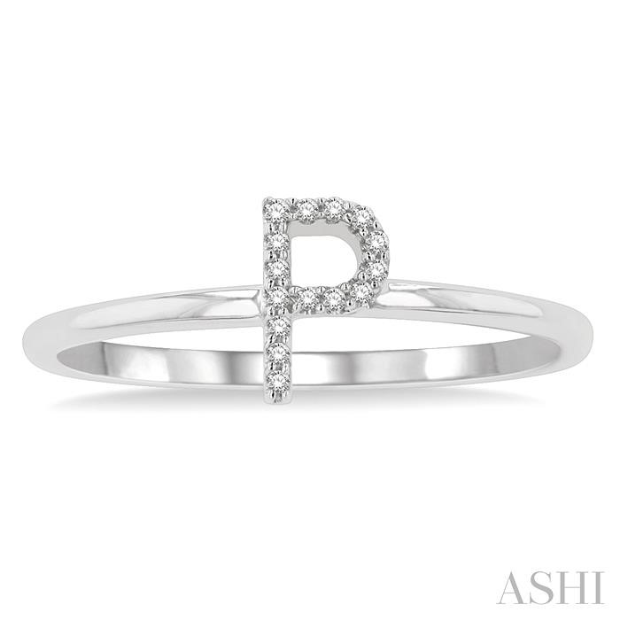 Block 'P' Initial Diamond Ring-2