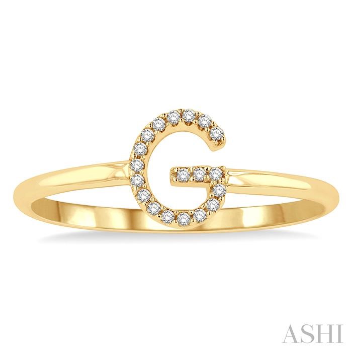 Block 'G' Initial Diamond Ring-2