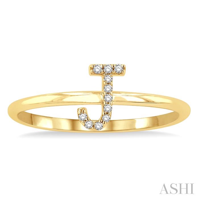 Block 'J' Initial Diamond Ring-2