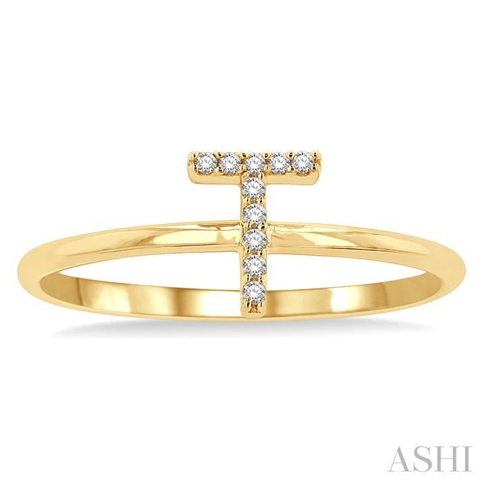 Block 'T' Initial Diamond Ring-2
