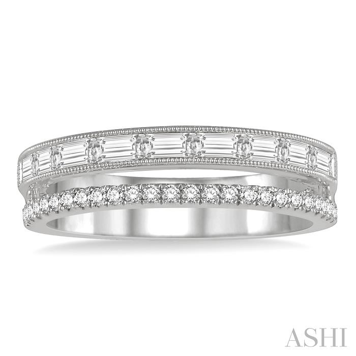 Double Row Baguette Diamond Fashion Band-2