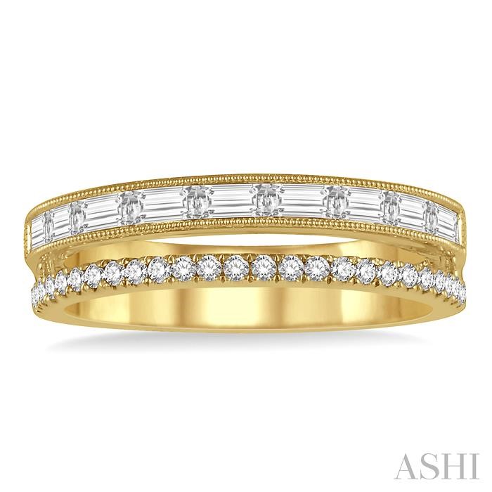 Double Row Baguette Diamond Fashion Band-2