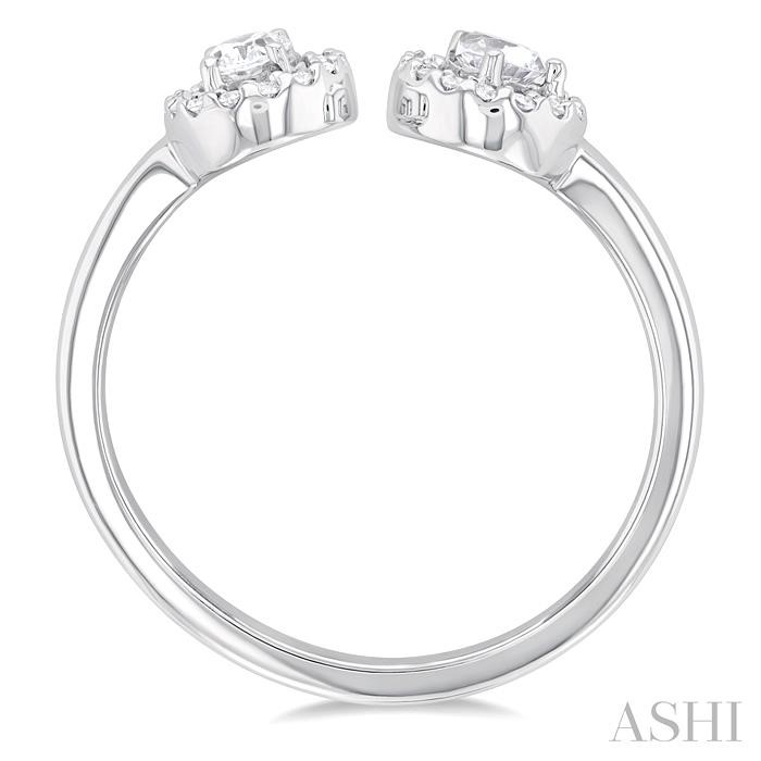 Toi Et Moi Halo Diamond Fashion Open Ring-3