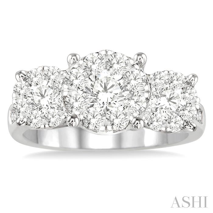 Round Shape Past Present & Future Lovebright Essential Diamond Ring-2