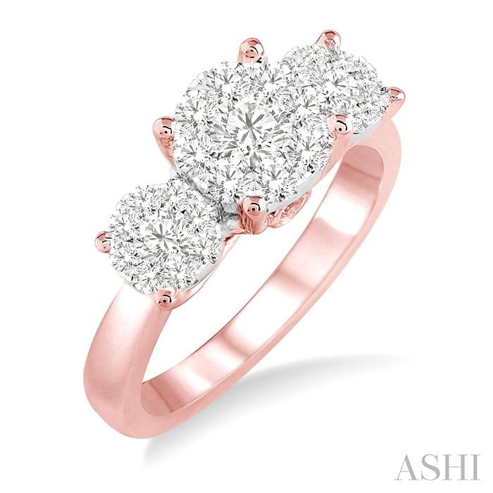 ROUND SHAPE PAST PRESENT & FUTURE LOVEBRIGHT ESSENTIAL DIAMOND ENGAGEMENT RING