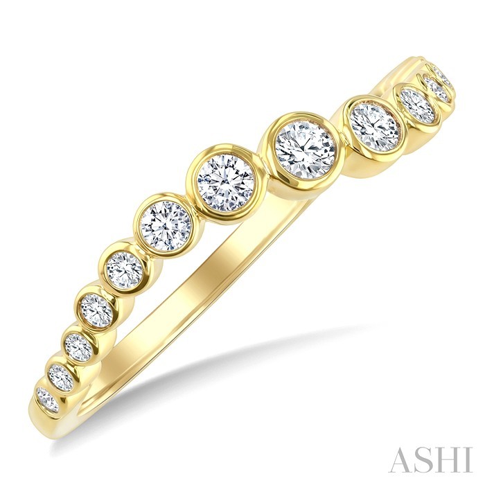 Wave Bezel Diamond Fashion Ring