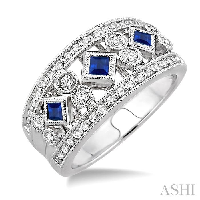 GEMSTONE & DIAMOND FASHION BAND