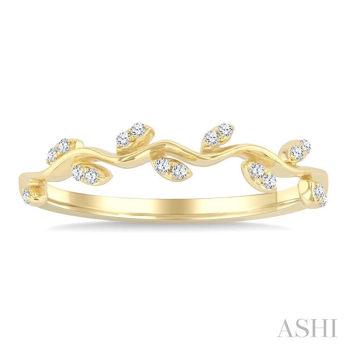 Leaf Stackable Diamond Fashion Band-2