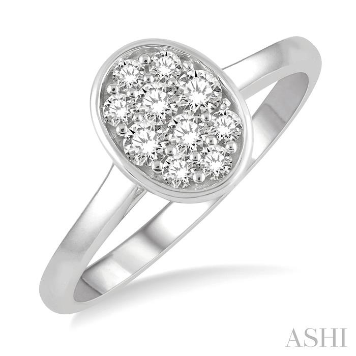 OVAL SHAPE BEZEL SET DIAMOND RING